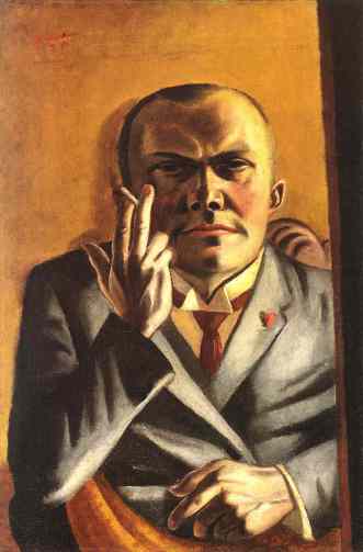 Max Beckmann Selbstbildnis mit Zigarette 1923